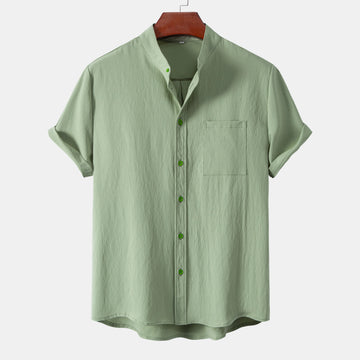 Minimalist Stand Collar Shirt