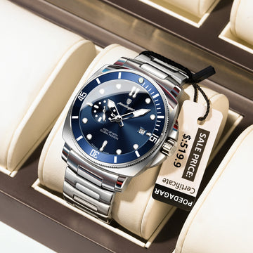 POEDAGAR Luxury Sports Quartz Watch for Men