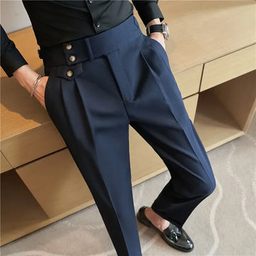 Men’s High-Waist Formal Dress Pants