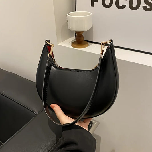 Moon-Shaped Shoulder Bag