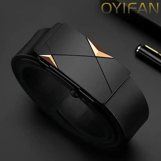 Linear Gloss Belt — Jet Black