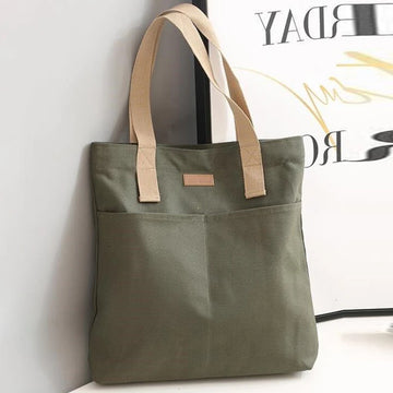 Structured Canvas Tote Bag