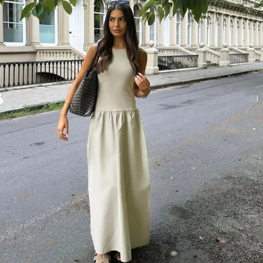 Sleeveless  Maxi Dress & Flare Silhouette