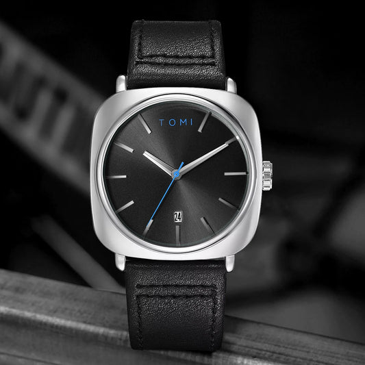 Minimalist Square Dial Leather Watch