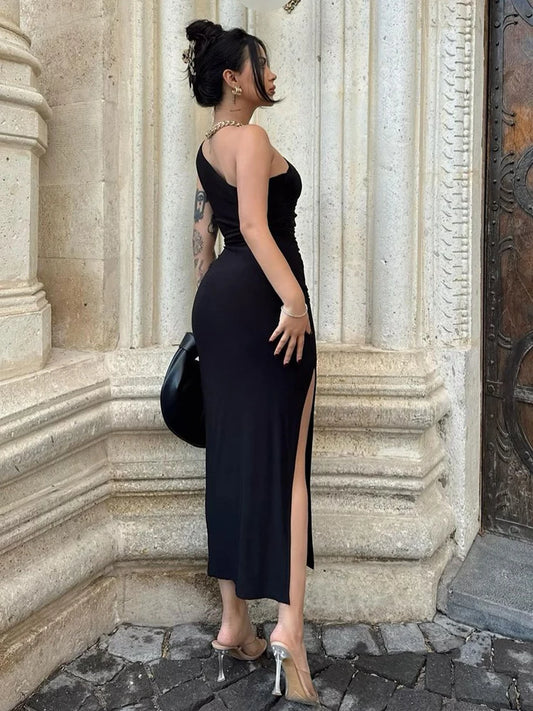 Elegant Draped Maxi Dress