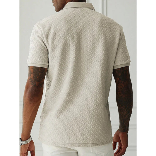 Jacquard Texture Polo Shirt
