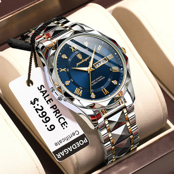 Luxury Stainless Steel Quartz Watch for Men