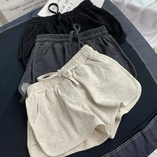 High-Waist Cotton Lounge Shorts