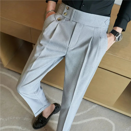 Men’s High-Waist Formal Dress Pants