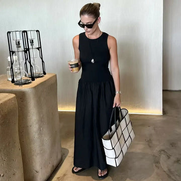 Sleeveless  Maxi Dress & Flare Silhouette