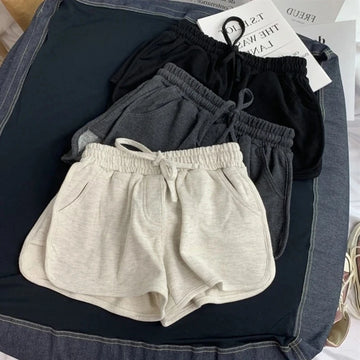 High-Waist Cotton Lounge Shorts