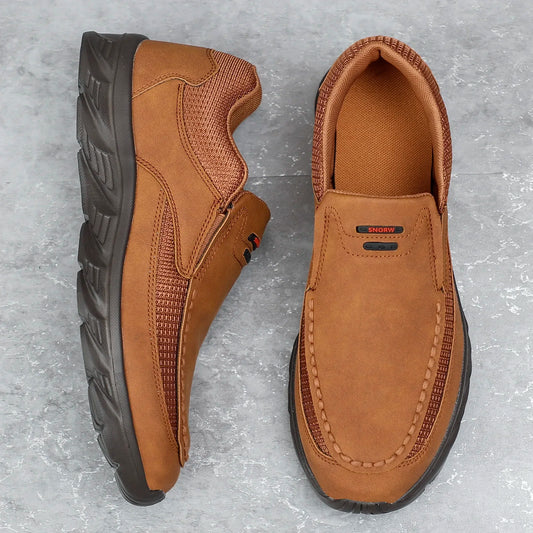 Men’s Breathable Leather Loafers