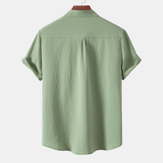 Minimalist Stand Collar Shirt
