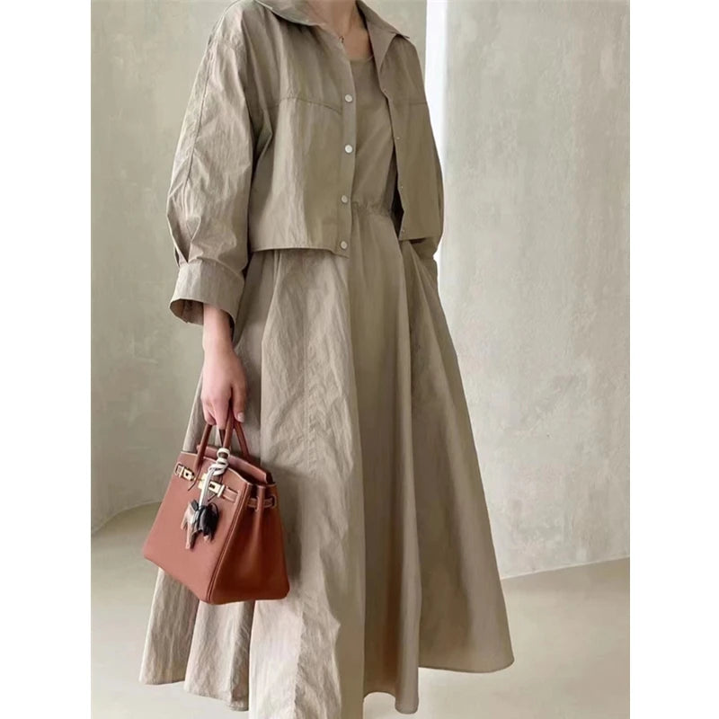 Cropped Jacket & Dress Set